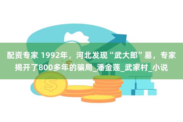 配资专家 1992年，河北发现“武大郎”墓，专家揭开了800多年的骗局_潘金莲_武家村_小说
